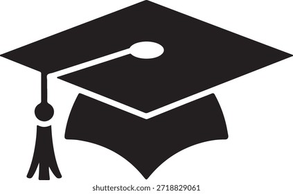 Símbolo del logotipo de la tapa de graduado, Arte vectorial, iconos y gráficos para diseñadores