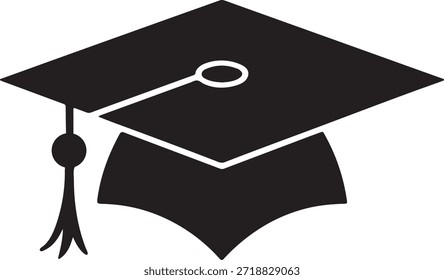 Símbolo del logotipo de la tapa de graduado, Arte vectorial, iconos y gráficos para diseñadores