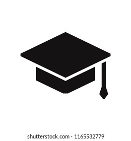 Graduate cap vector icon