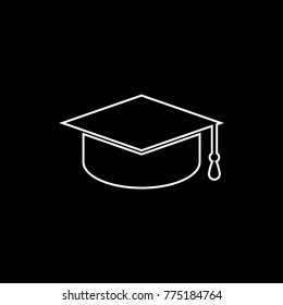 Graduate cap vector icon