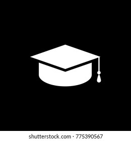 Graduate cap vector icon