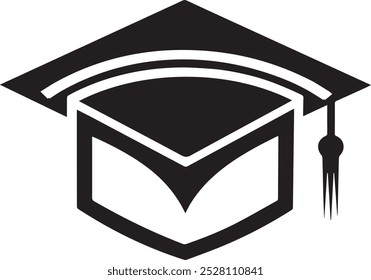 Graduate Cap vector image isolated on clear background