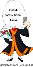 graduate cartoon action design for your caricature