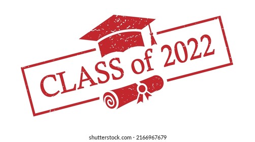 Graduate and class of 2022 with a graduation cap. Vector illustration for design and theme design