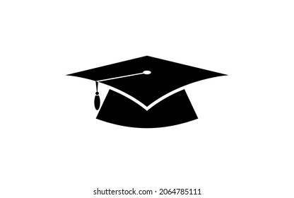 Graduate college, high school or university cap isolated on white background