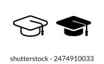 Graduate college icon set. flat illustration of vector icon