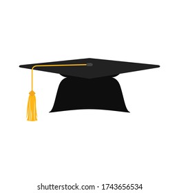 Graduate Commencement Hat Vector Text Illustration Background