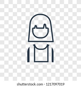 Graduate concept vector linear icon isolated on transparent background, Graduate concept transparency concept in outline style