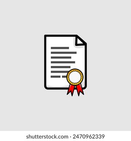 Graduate degree file on white background