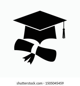 graduate diploma icon vector sign symbol