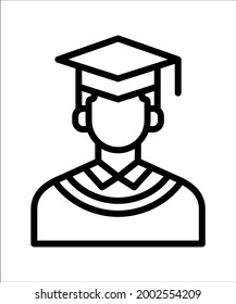 Graduate, education fully editable vector icon

