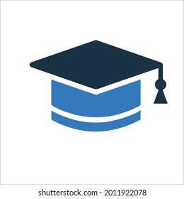 Licenciado, icono educativo. Diseño vectorial simple editable aislado en un fondo blanco.