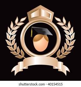graduate in gold royal display