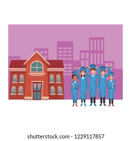 graduate group of people