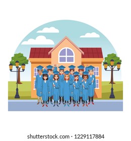 graduate group of people