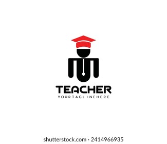Graduate hat and college student logo design.