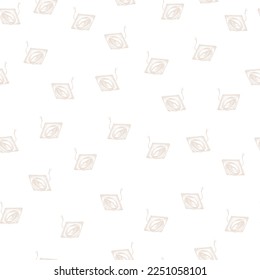 Graduate hat engraved seamless pattern. Vintage element education in hand drawn style.