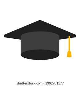 Graduate hat icon. Flat illustration of graduate hat vector icon for web design