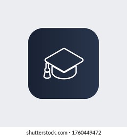 graduate hat Icon. Vector illustration EPS 10.