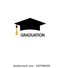 Graduate hat icon vector sign symbol isolated