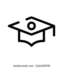 Graduate Hat Icon Vector Symbol Design Illustration