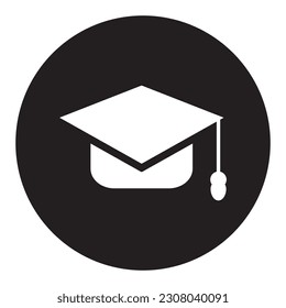 diseño del logotipo de la ilustración de la plantilla del vector del icono de graduado