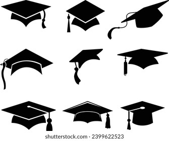 Graduate hat Isolated on White Background