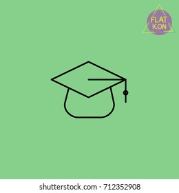 graduate hat line icon