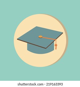 graduate hat sign. Education sign. symbol icon college or institute. graduation
