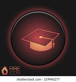 graduate hat sign. Education sign. symbol icon college or institute. graduation