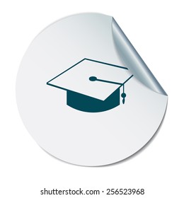 graduate hat sign. Education sign. symbol icon college or institute. graduation