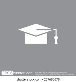 graduate hat sign. Education sign. symbol icon college or institute. graduation
