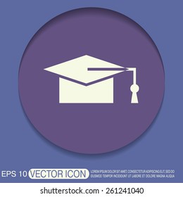 graduate hat sign. Education sign. symbol icon college or institute. graduation