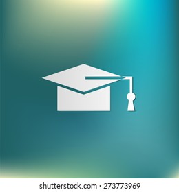 graduate hat sign. Education sign. symbol icon college or institute. graduation