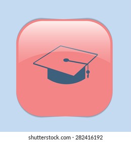 graduate hat sign. Education sign. symbol icon college or institute. graduation