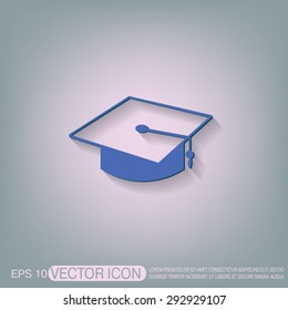graduate hat sign. Education sign. symbol icon college or institute. graduation