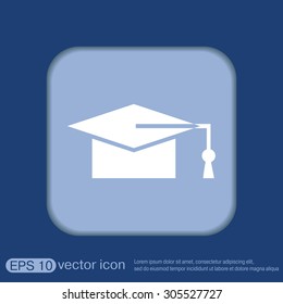 graduate hat sign. Education sign. symbol icon college or institute. graduation
