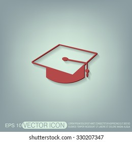 graduate hat sign. Education sign. symbol icon college or institute. graduation