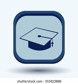 graduate hat sign. Education sign. symbol icon college or institute. graduation