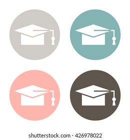 graduate hat sign. Education sign. symbol icon college or institute. graduation