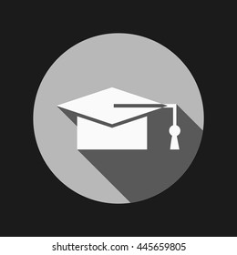 graduate hat sign. Education sign. symbol icon college or institute. graduation