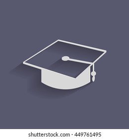 graduate hat sign. Education sign. symbol icon college or institute. graduation