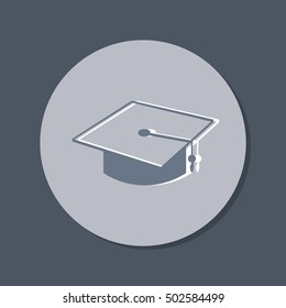 graduate hat sign. Education sign. symbol icon college or institute. graduation
