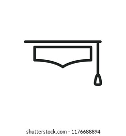 graduate hat vector icon