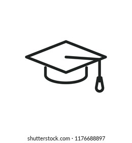 graduate hat vector icon