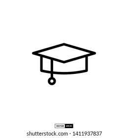 Graduate icon, design inspiration vector template for education web design or mobile app