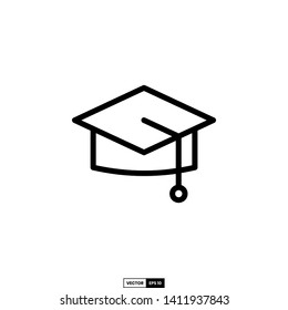 Graduate icon, design inspiration vector template for education web design or mobile app