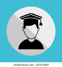 graduate icon design, vector illustration eps10 graphic