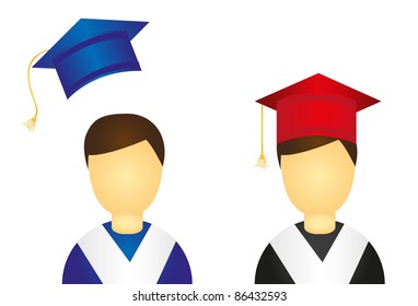 graduate icon isolated over white background. vector