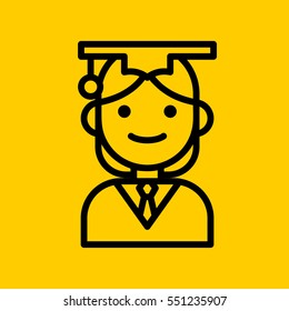 graduate icon. isolated sign symbol